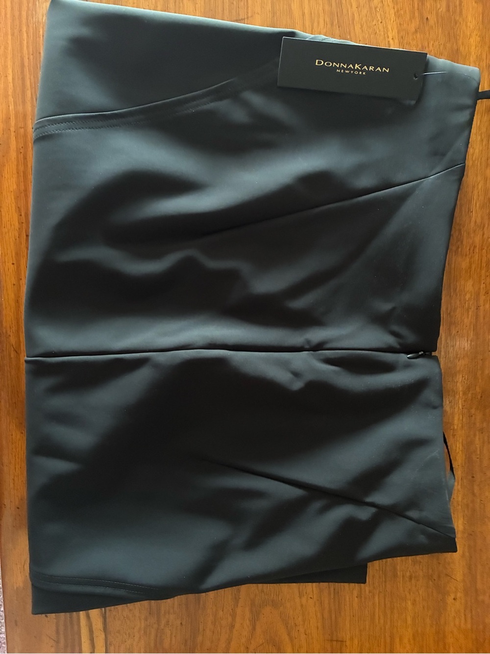 Donna Karan Black Tailored Pencil Skirt with Side Slit - Picture 10 of 14